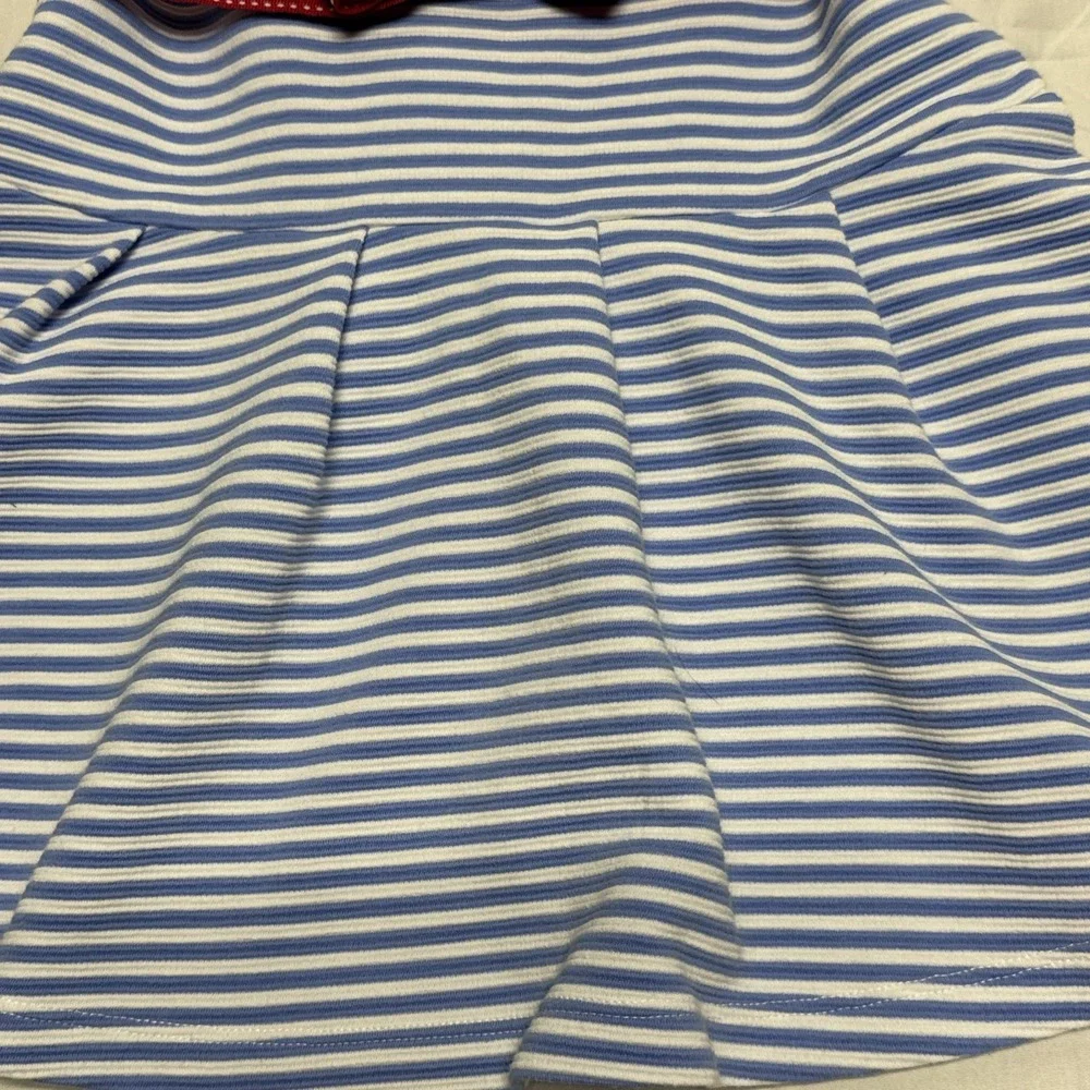 EUC Gymboree Girls Size 6  Striped Dress And Red Ribbon Sash Sleeveless